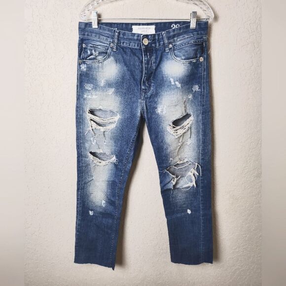 Broken Edge By Replay Gracelly Boyfit Destroyed Distressed Jeans Size 26 New - Picture 1 of 9